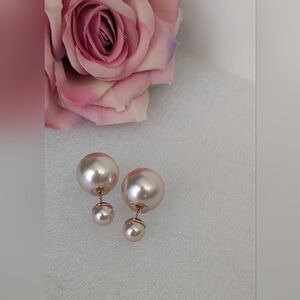 Dior Double Sided PINK Pearls Earrings
